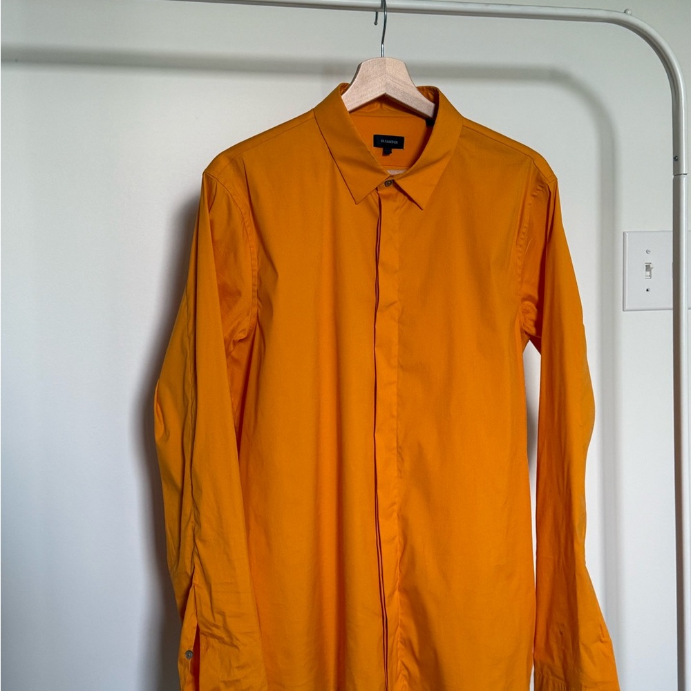 Jil Sander Spring 2011 Raf Simons Men's Orange Dress Shirt